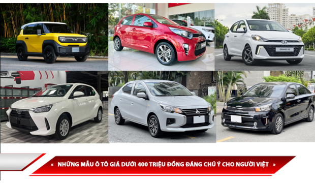 NHỮNG MẪU Ô TÔ GIÁ DƯỚI 400 TRIỆU ĐỒNG ĐÁNG CHÚ Ý CHO NGƯỜI VIỆT